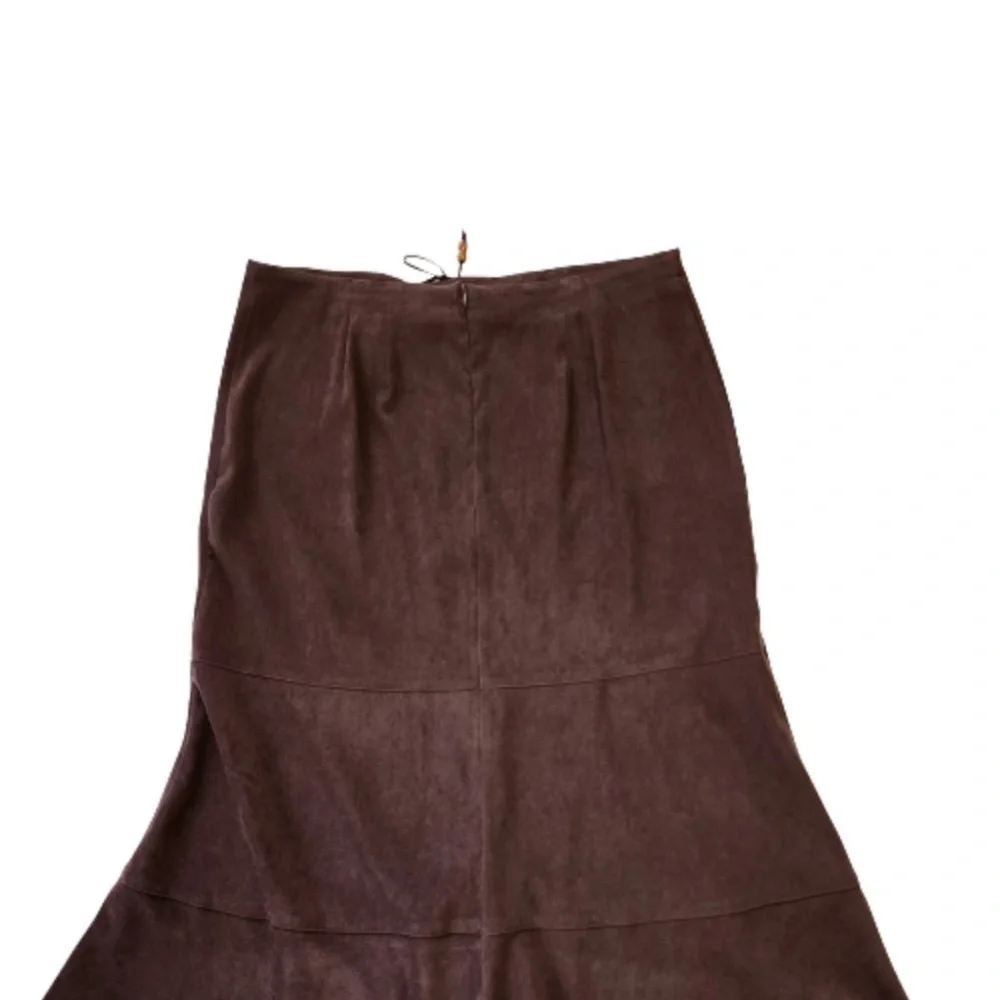 Bohemian Dressbarn USA Coastal Cowgirl Long Chocolate Drawstring Skirt